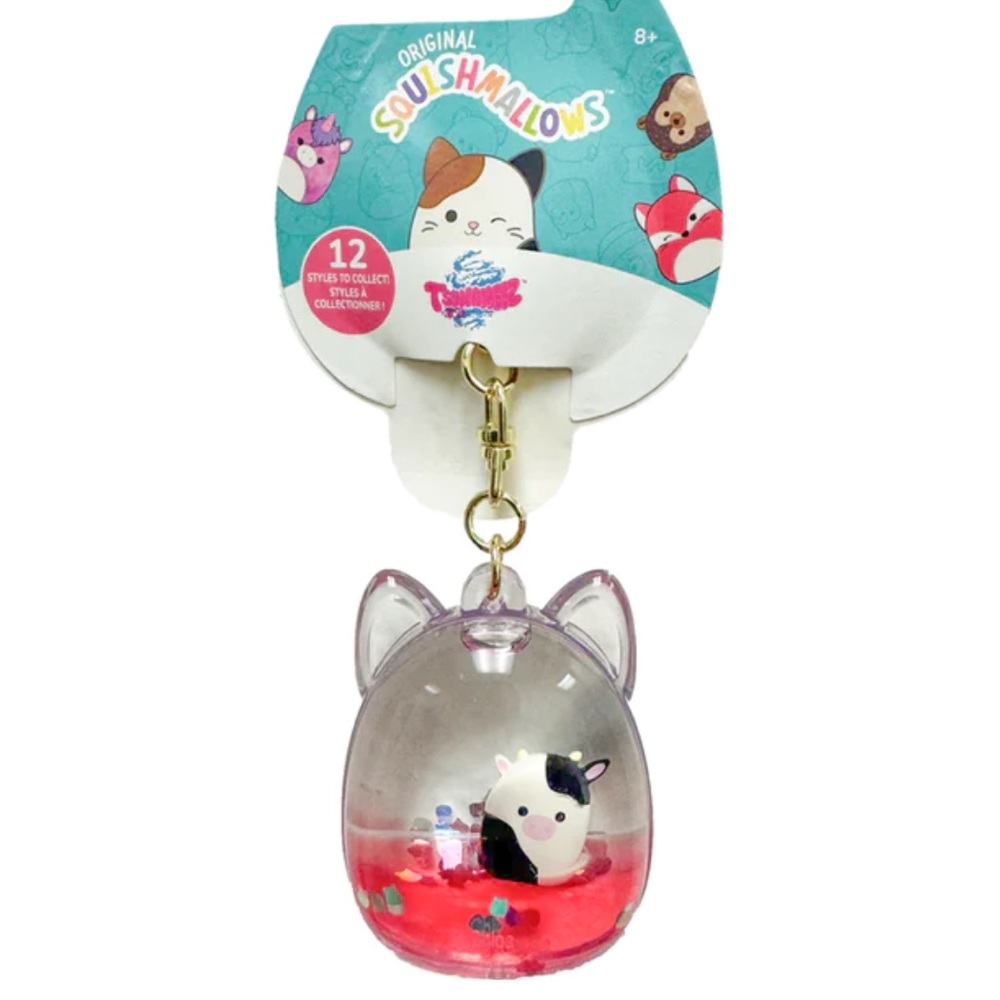 squishmallow tsunameez connor the cow keychain